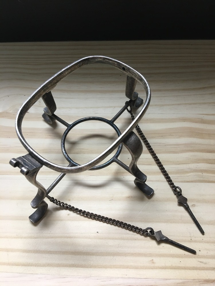 Vintage Sheffield Silver Plate Locking Tilting Kettle Burner Stand Only ***Read