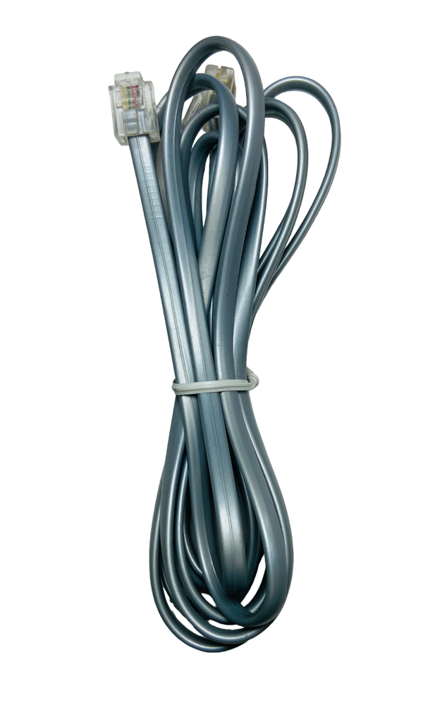 RJ11 Plug Telephone Cable - Gray