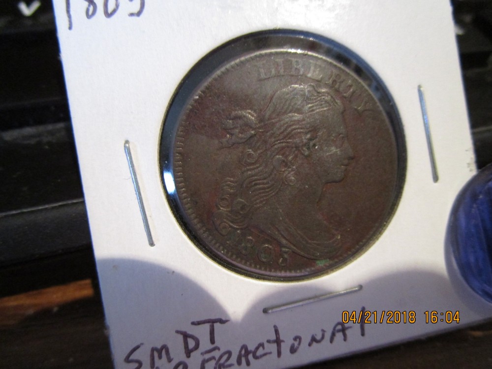 1803 Draped Bust Large Cent AU Small Date/Large Fraction
