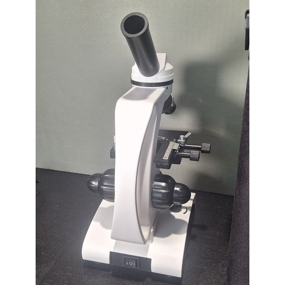 40x-400x Dual LED Compound Microscope Mechanical Stage w/ Case & Phone Mount