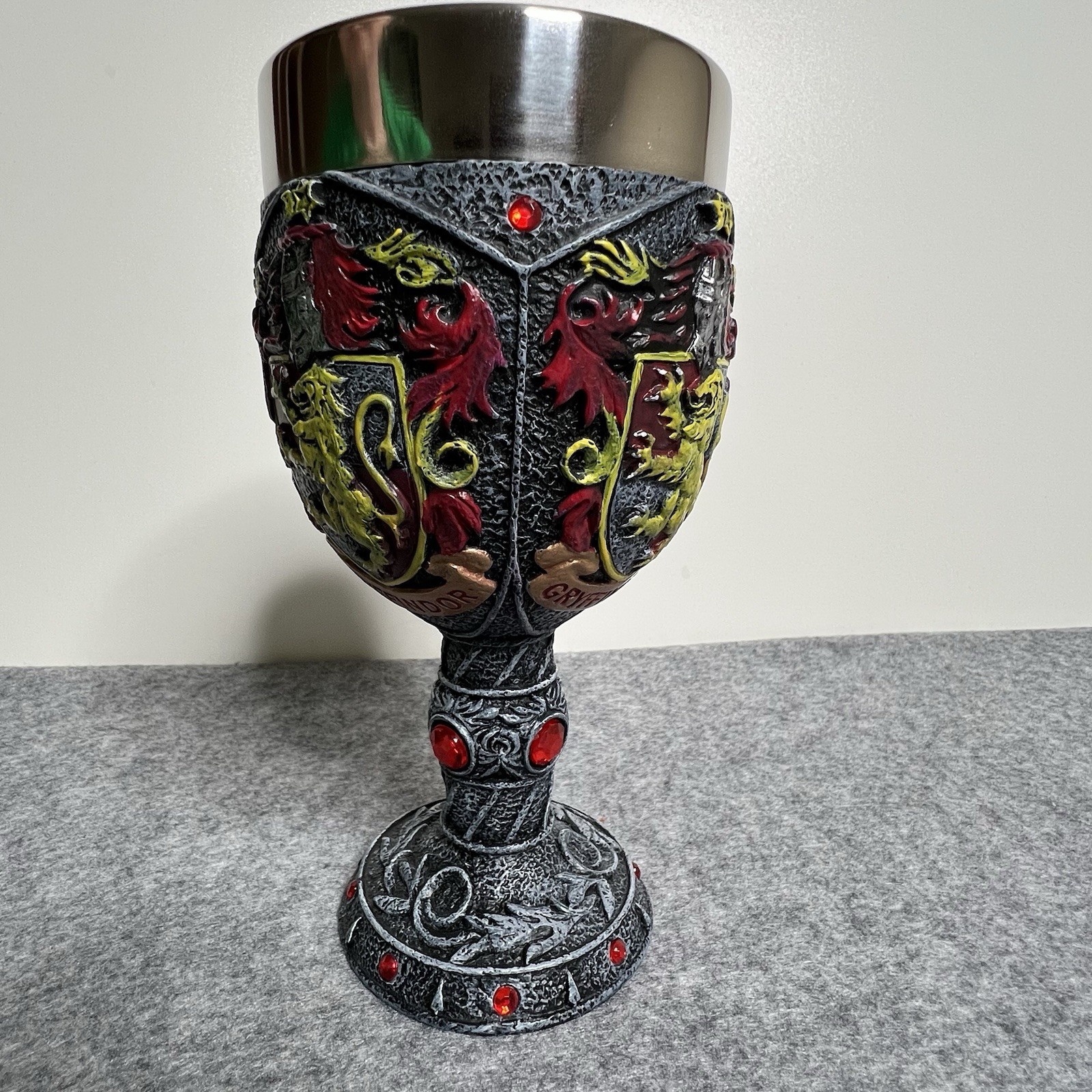 Harry Potter Gryffindor 7” Stainless Steel Resin Decorative Goblet