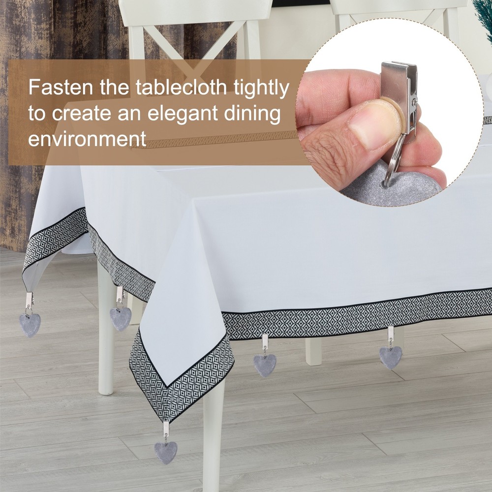 4Pcs Tablecloth Weights, Star Shape Tablecloth Pendant 4x4cm, Gray