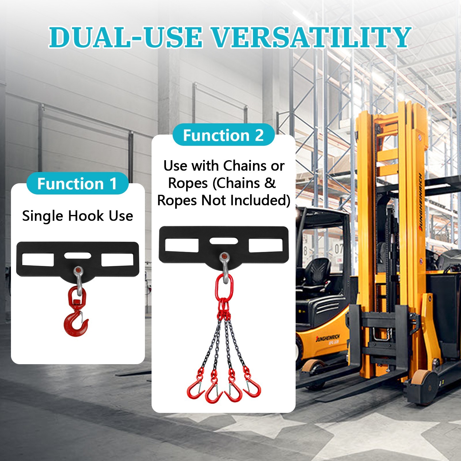 Forklift Lifting Hook,Load 6600lbs Forklift Lifting Hoist Attachment