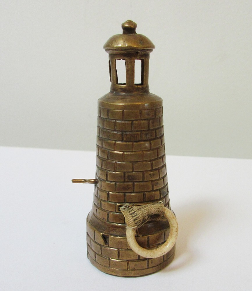 Antique Brass Lighthouse Tape Measure