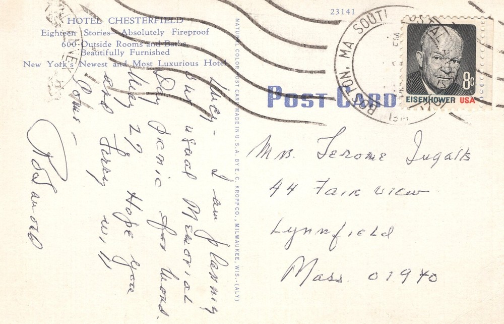 HOTEL CHESTERFIELD, N.Y.C. - PC6872