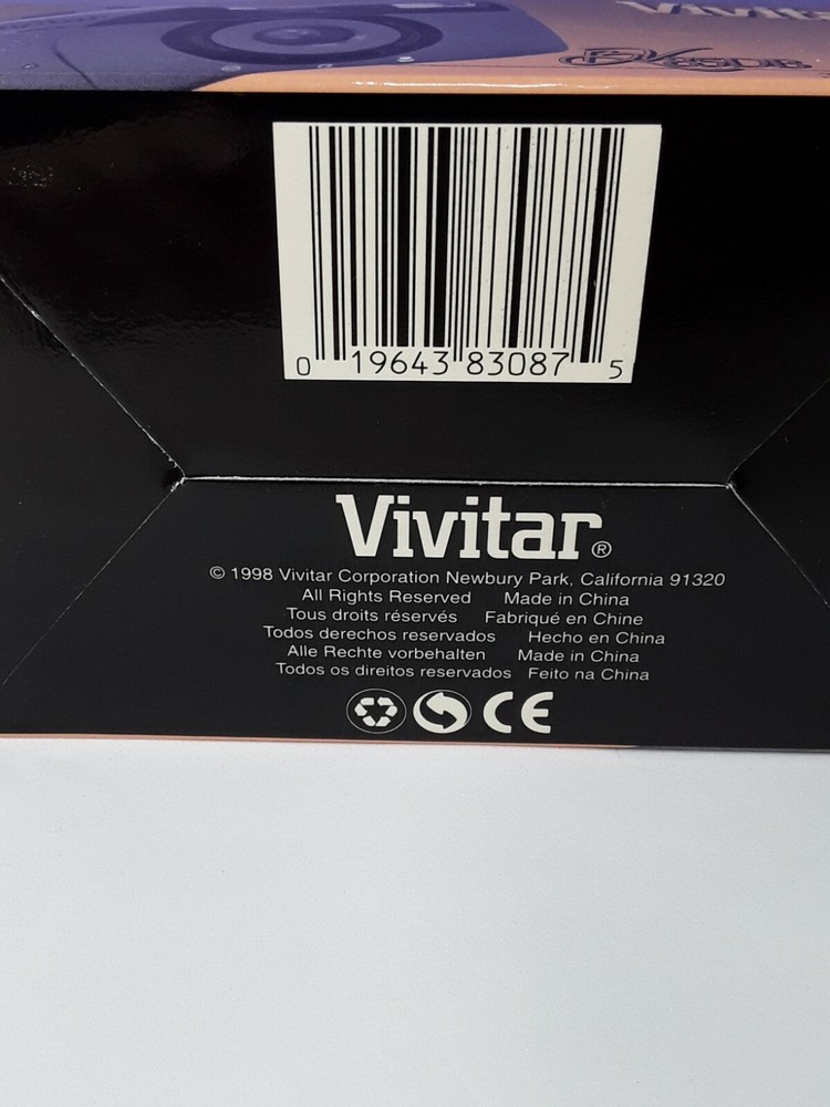 Vivitar BV85DV Data Back 35mm Camera (Dept Commerce Logo) w/ Strap Manual in Box