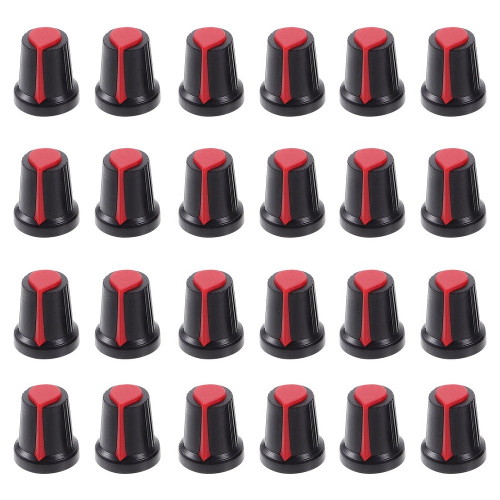 50 Pcs Electric Guitar Potentiometer Knob Handle Plastic Cap Pedal Knobs