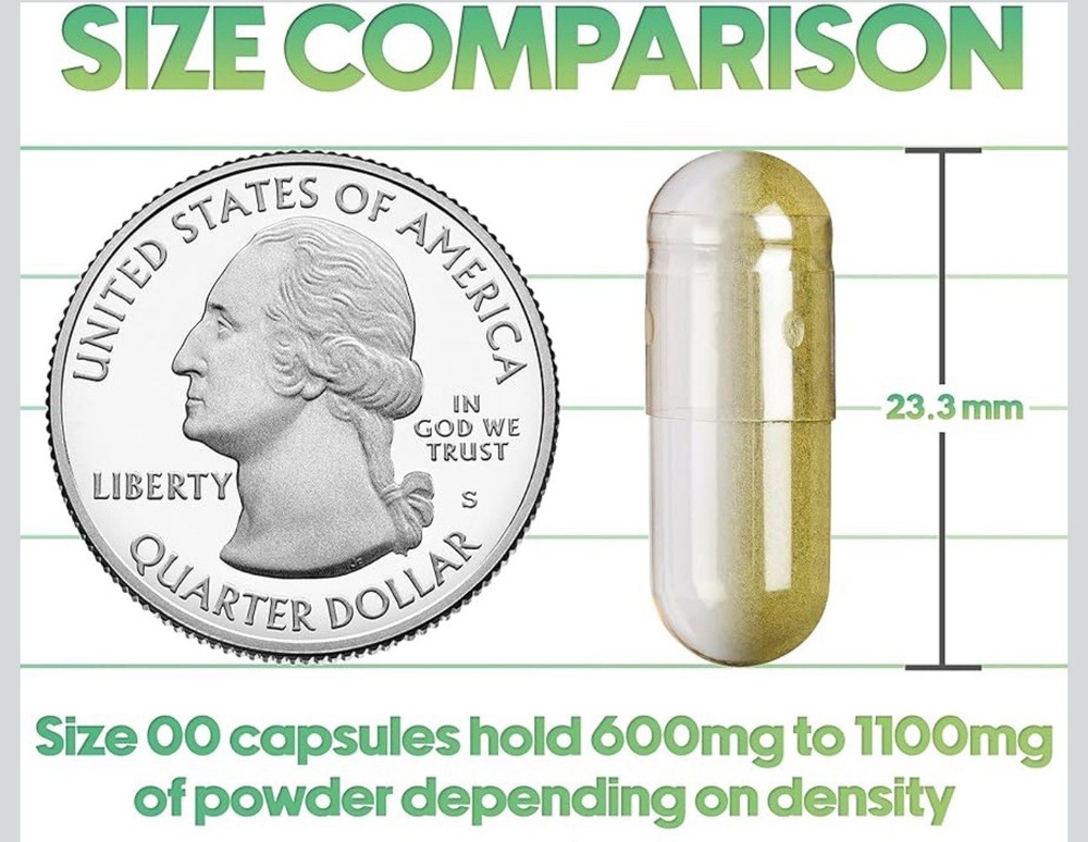 Size 00 Empty Capsules 1000 Count Empty Hyper Gelatin Capsule Shells Acg￼