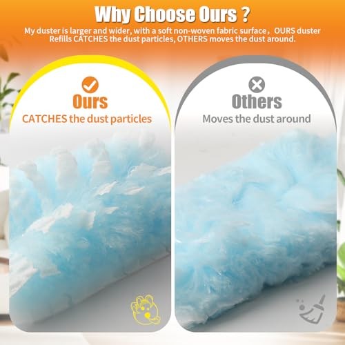 Count Dusters Refills Compatible with Swiffer Duster, 180° Disposable Multi 40