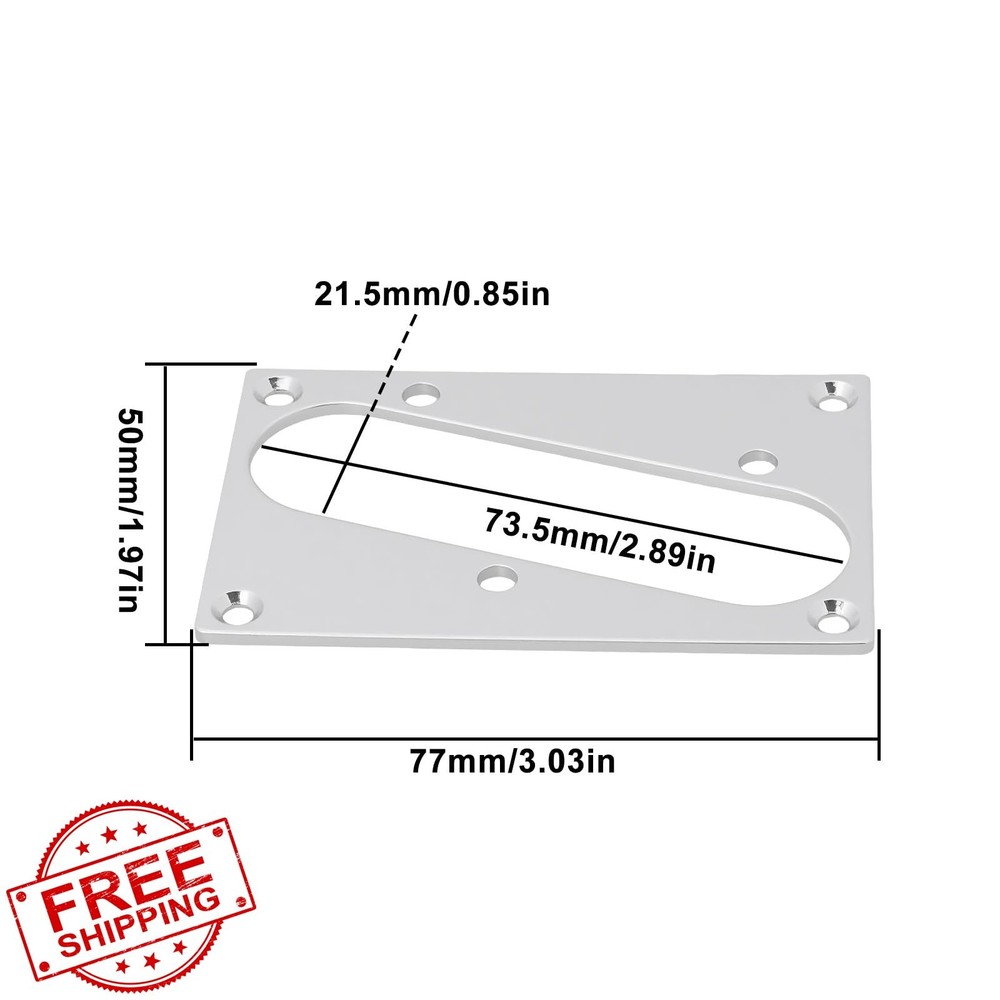 Briny River Telecaster Bridge Mounting Frame Silver
