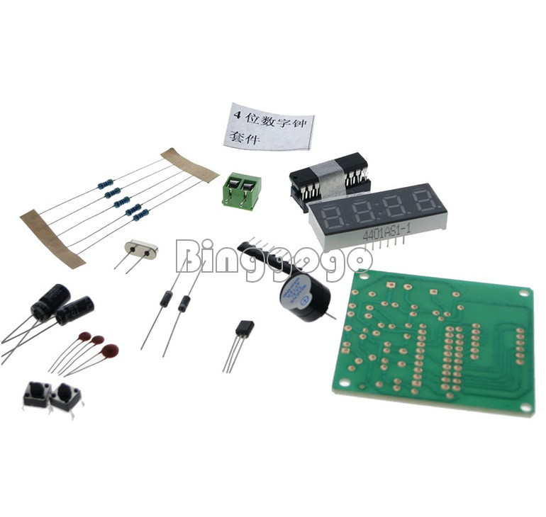 At89c2051 Digital 4 Bit Electronic Clock Electronic Production Suite Kit