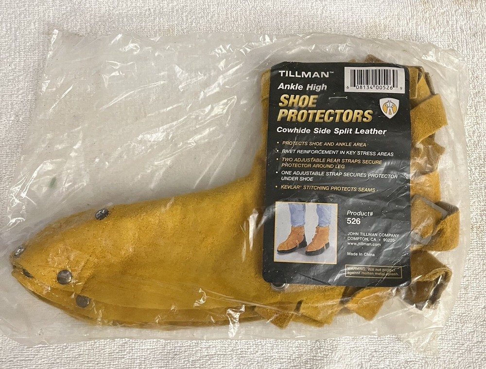 2 TILLMAN 526 Ankle High Leather Shoe Protectors Side Split Adjustable Rivets