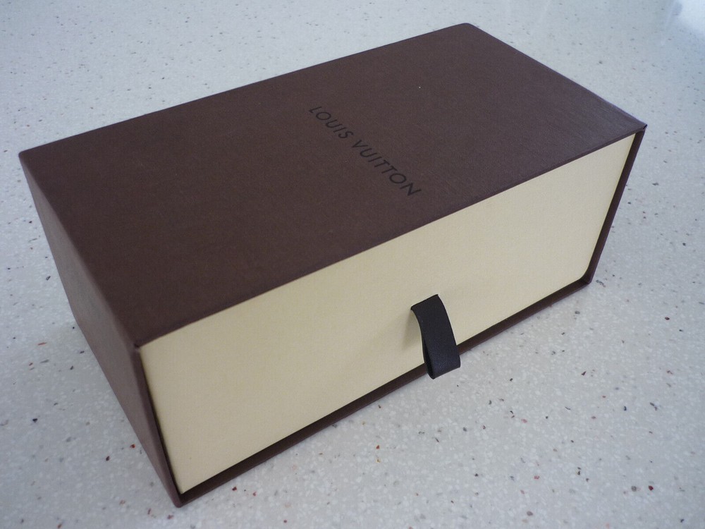 LOUIS VUITTON BOX DRAWER & LEATHER PULL AUTHENIC 7" X 3 1/2" X 3"