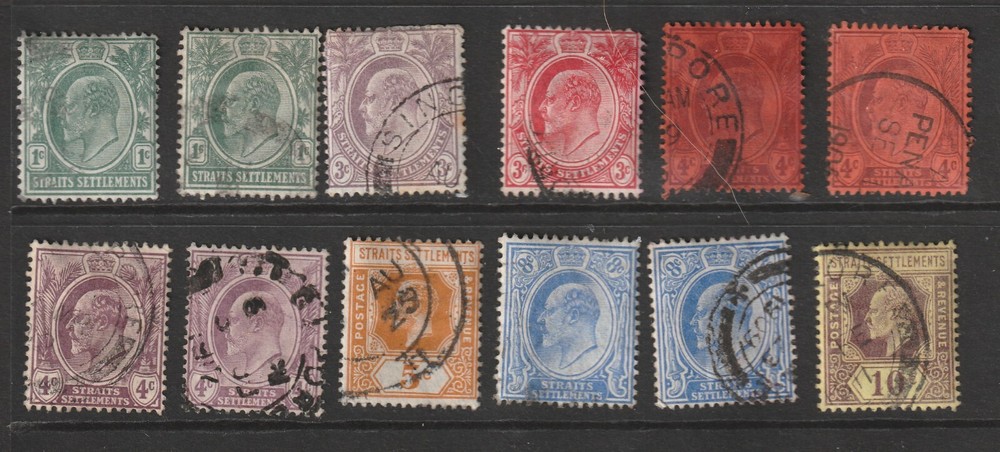 Straits Settlements King Edward VII Used Issues