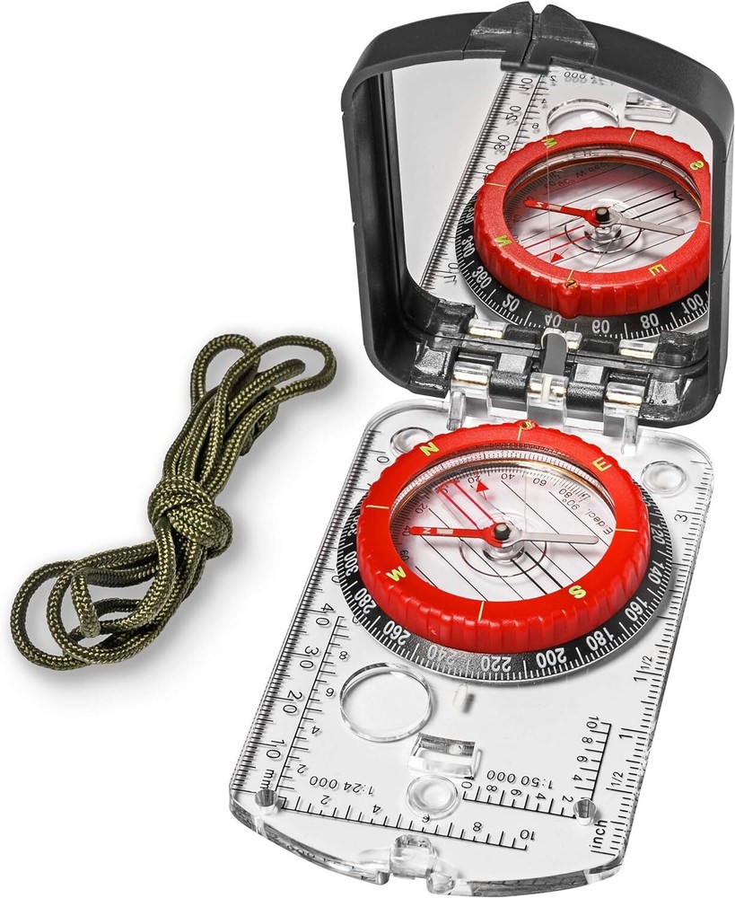 Sighting Compass Mirror Adjustable Declination - Boy Scout Compass Survival