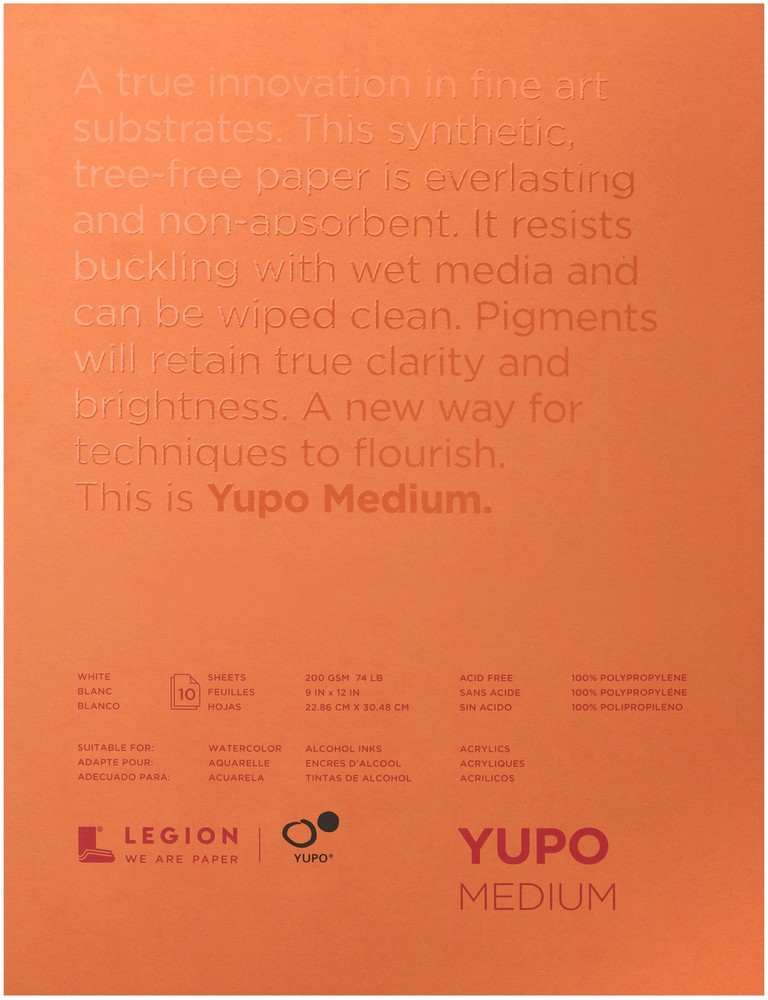 Yupo Paper 9"X12" 10 Sheets/Pkg White 74lb