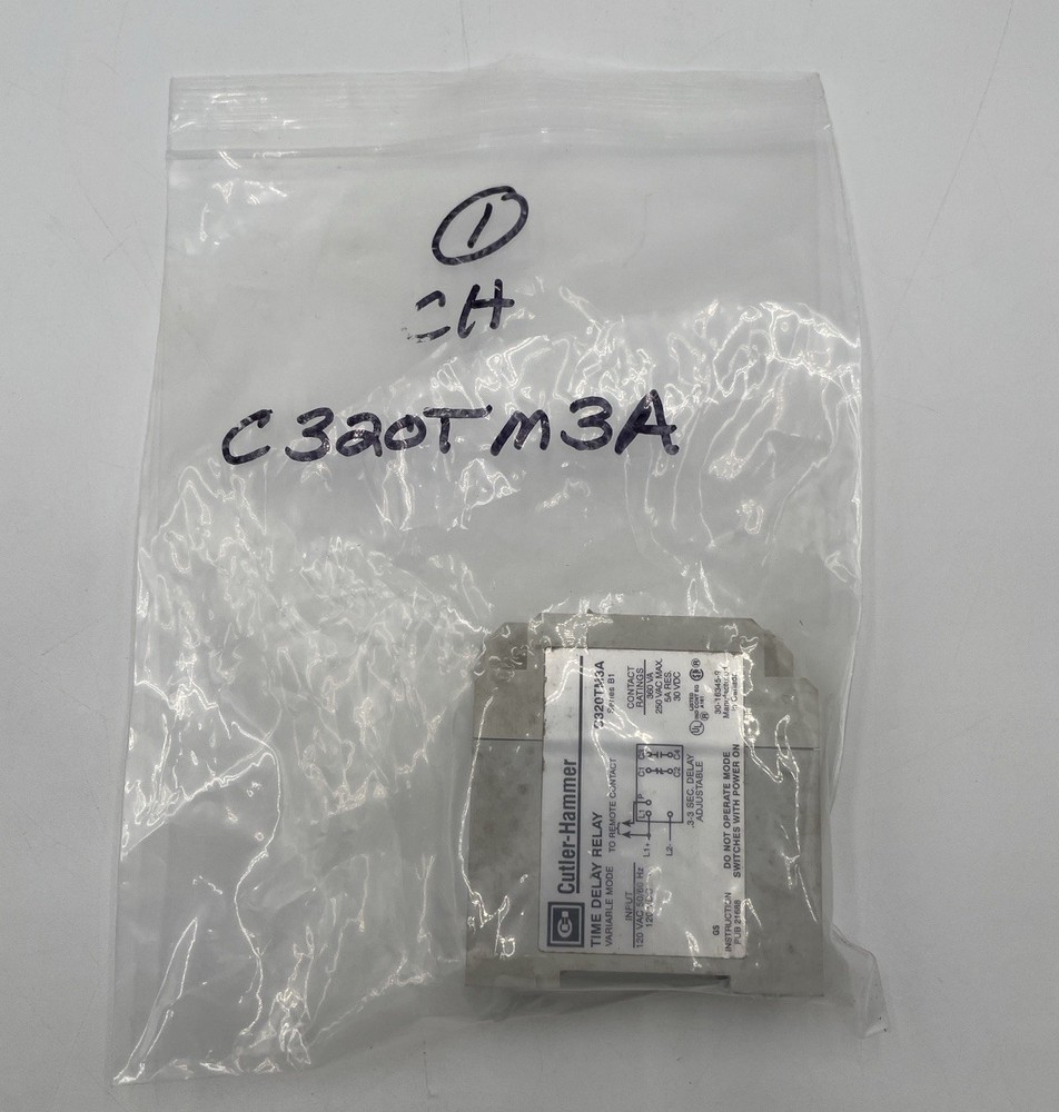 CUTLER HAMMER C320TM3A TIME DELAY RELAY Guaranteed