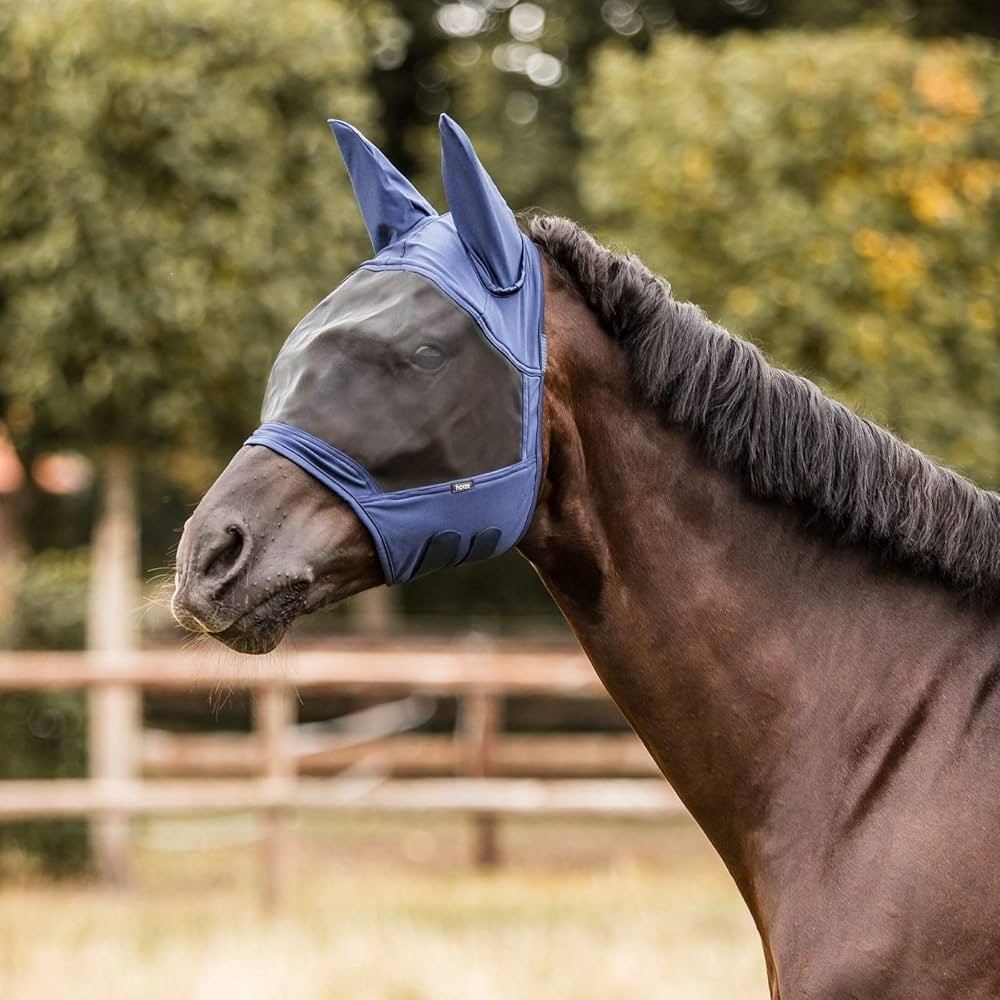 Horze Blue M NEW Fly Mask