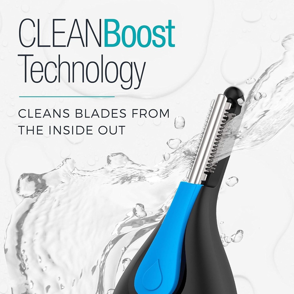Nose, Ear & Detail Trimmer with CleanBoost Technology, Blue