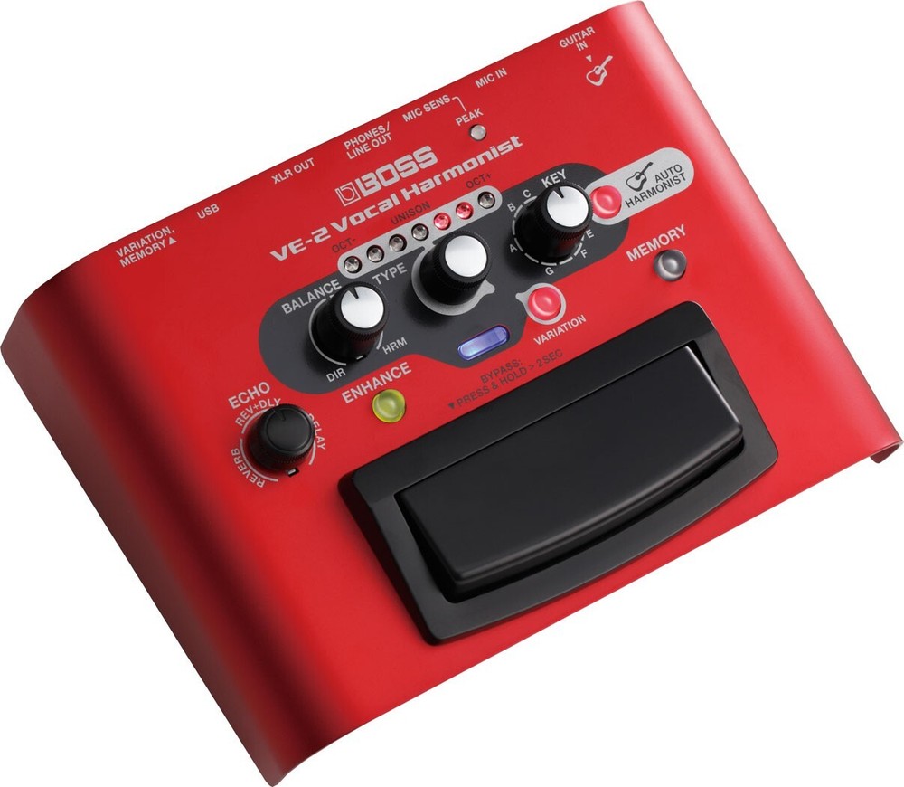 Boss VE-2 Vocal Harmonist Harmony Effects Pedal Processor Reverb Echo