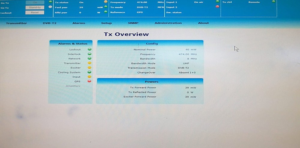 TV digital Syes DVB-T2 Exciter/Modulator 1 watt / transmitter