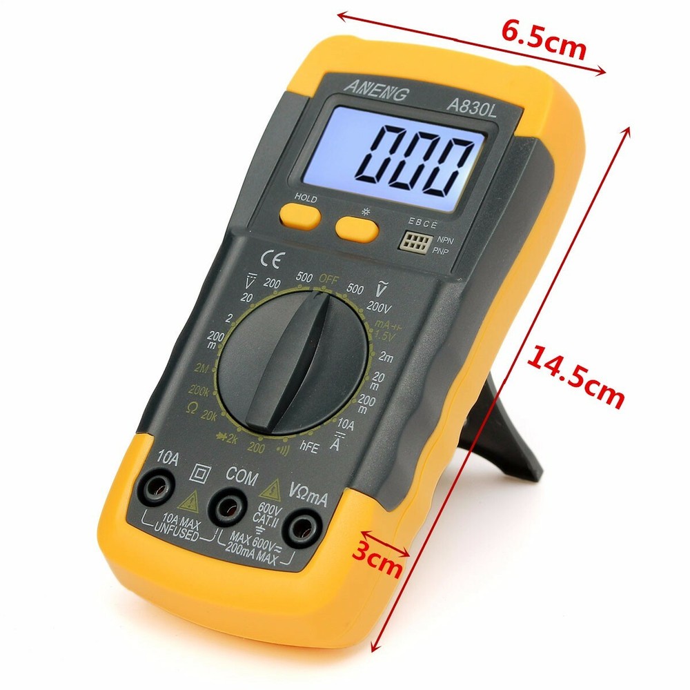 Digital Multimeter AC DC Voltmeter Ammeter Ohmmeter Volt Resistance Tester Meter