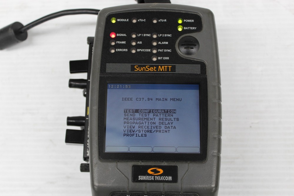 Sunrise Telecom SunSet MTT SSMTT-45 Basic Color Handheld Test Set w/accessor Bag