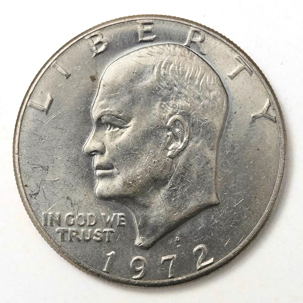 1972 D $1 Eisenhower One Dollar Eagle Over Moon
