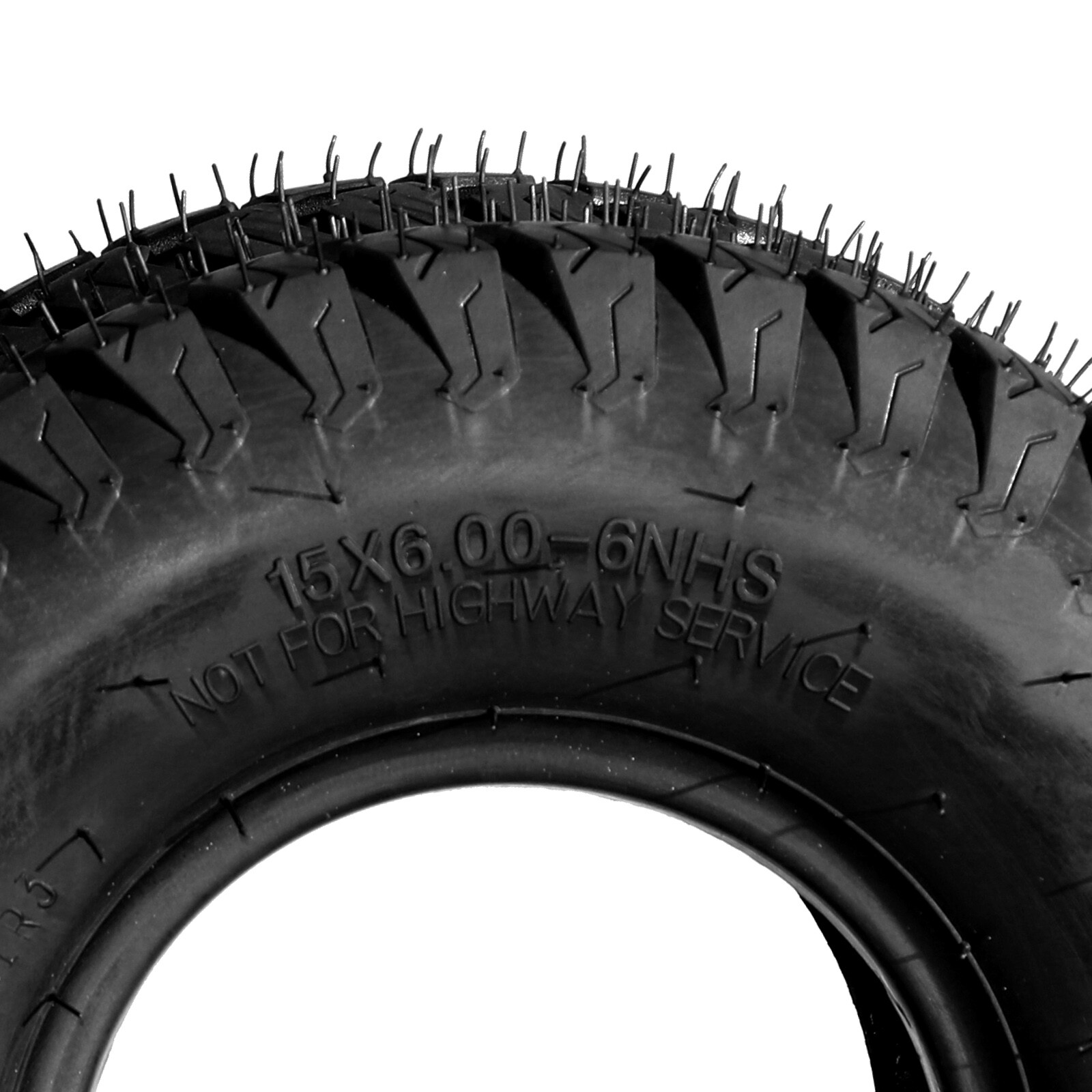 Two 15x6.00-6 Turf Tires Lawn Mower Tractor 4 Ply Rated 15x6-6 Tubeless 570Lbs