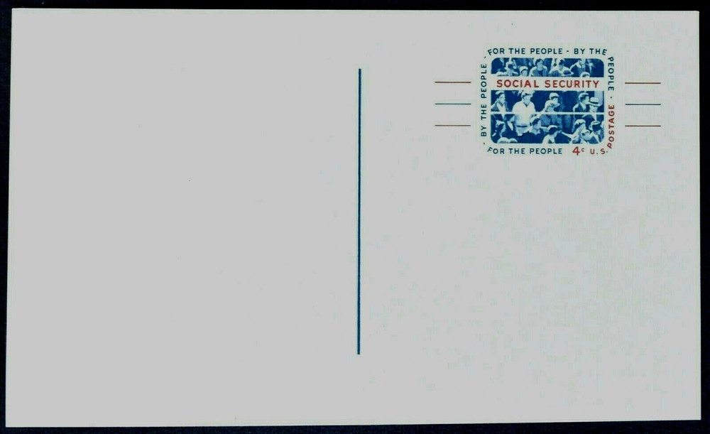 1964 US UX51 postal card, 4 cent, mint, sharp corners, excellent condition