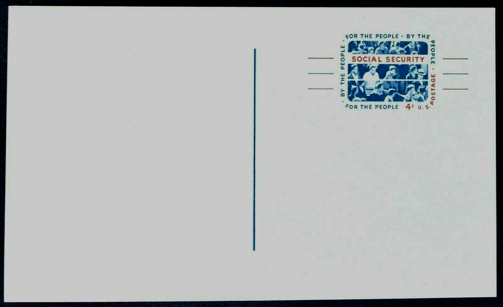 1964 US UX51 postal card, 4 cent, mint, sharp corners, excellent condition