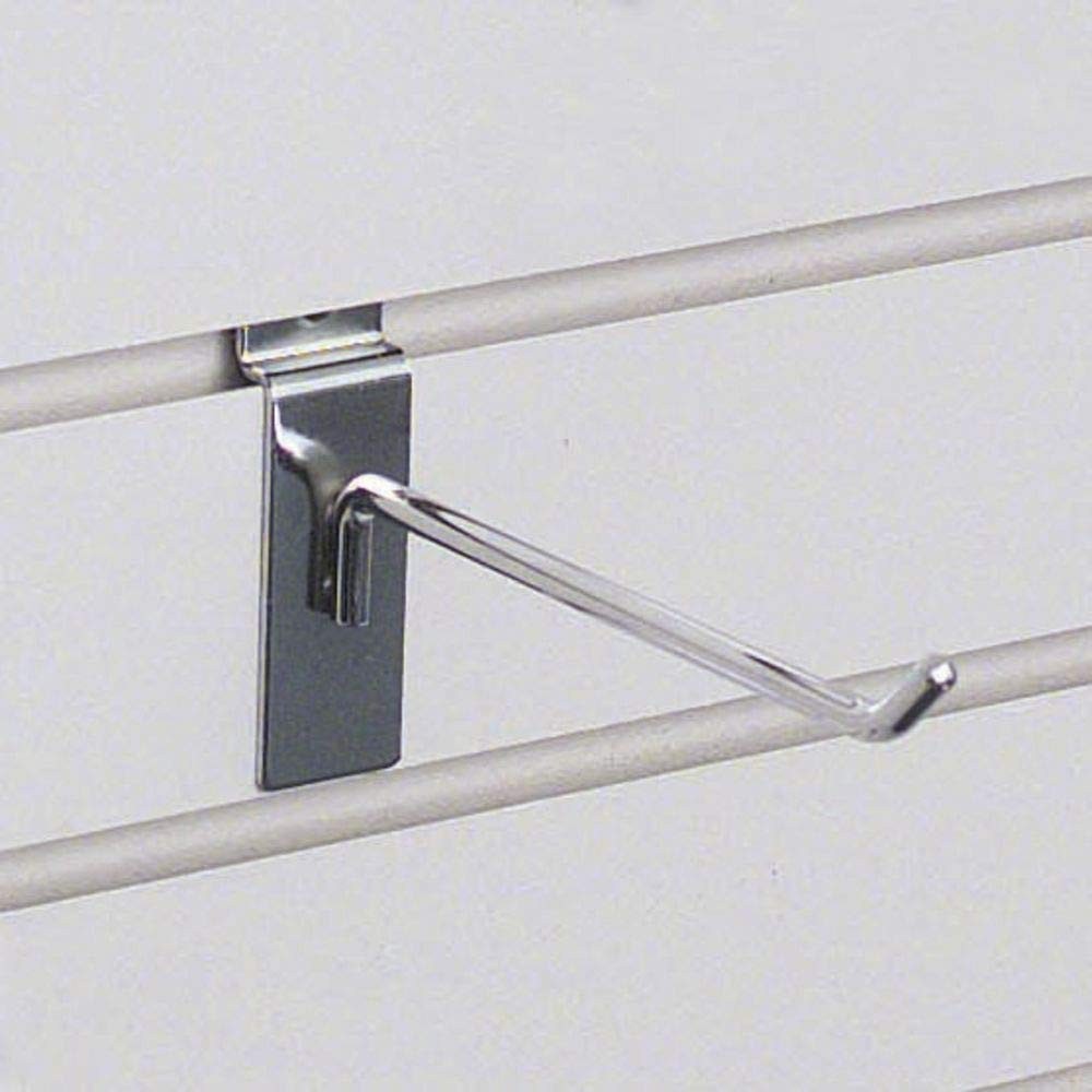 HUBERT Slatwall Hook, 6" Chrome