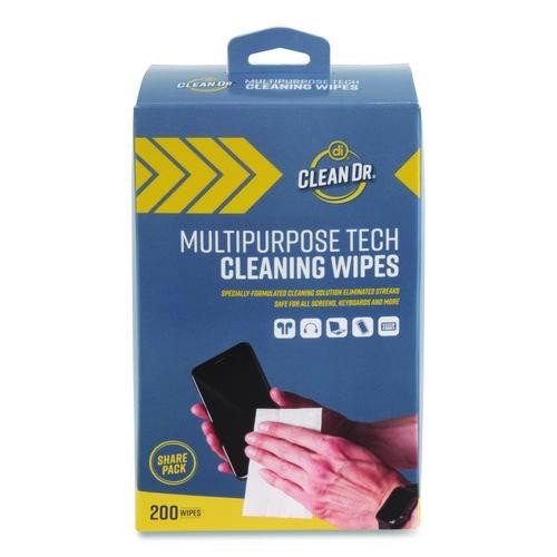 Digital ScreenDr Multipurpose Tech Cleaning Wipes, 7 x 4, Unscented, 200/Pack