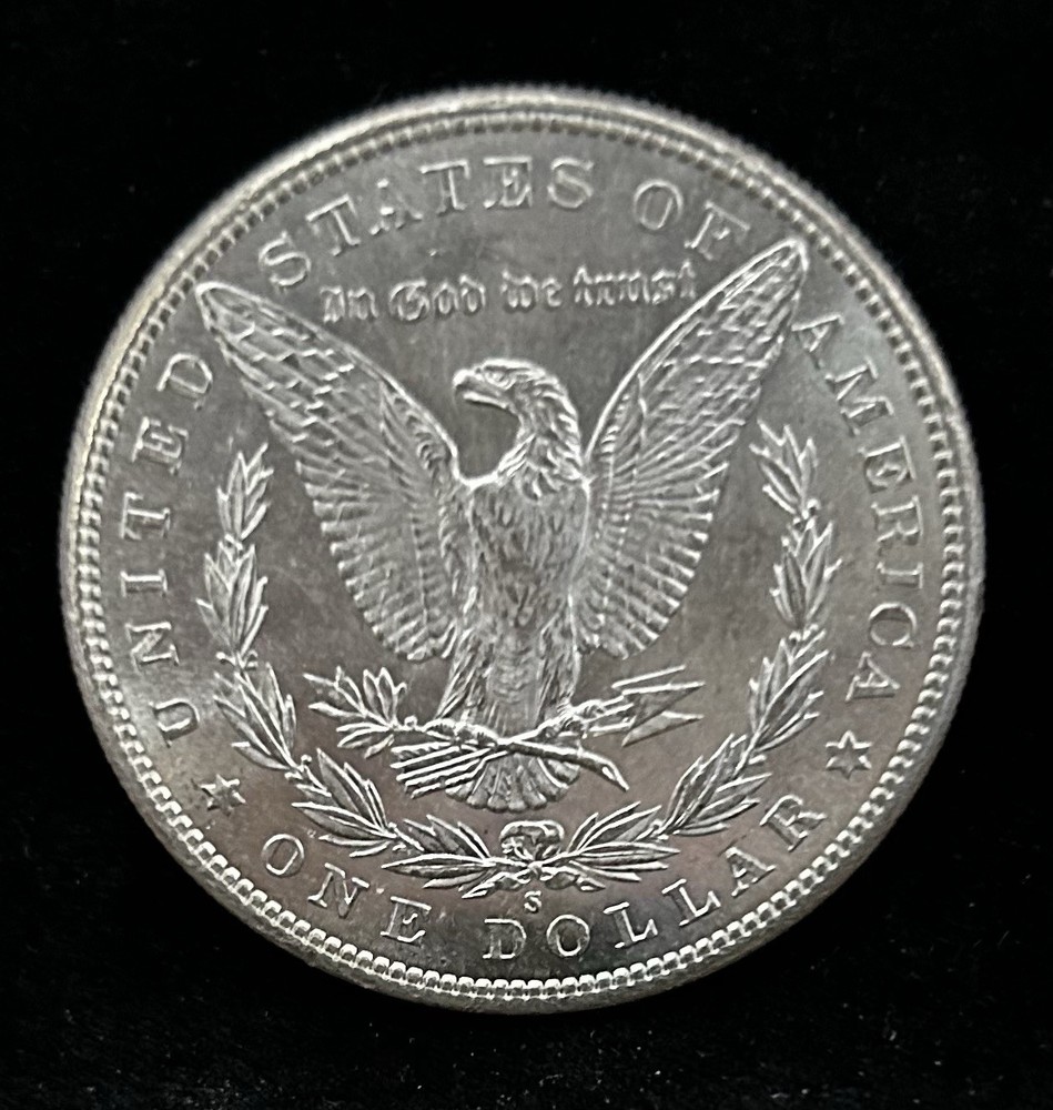 1881-S MORGAN SILVER DOLLAR, BU, STUNNING Example