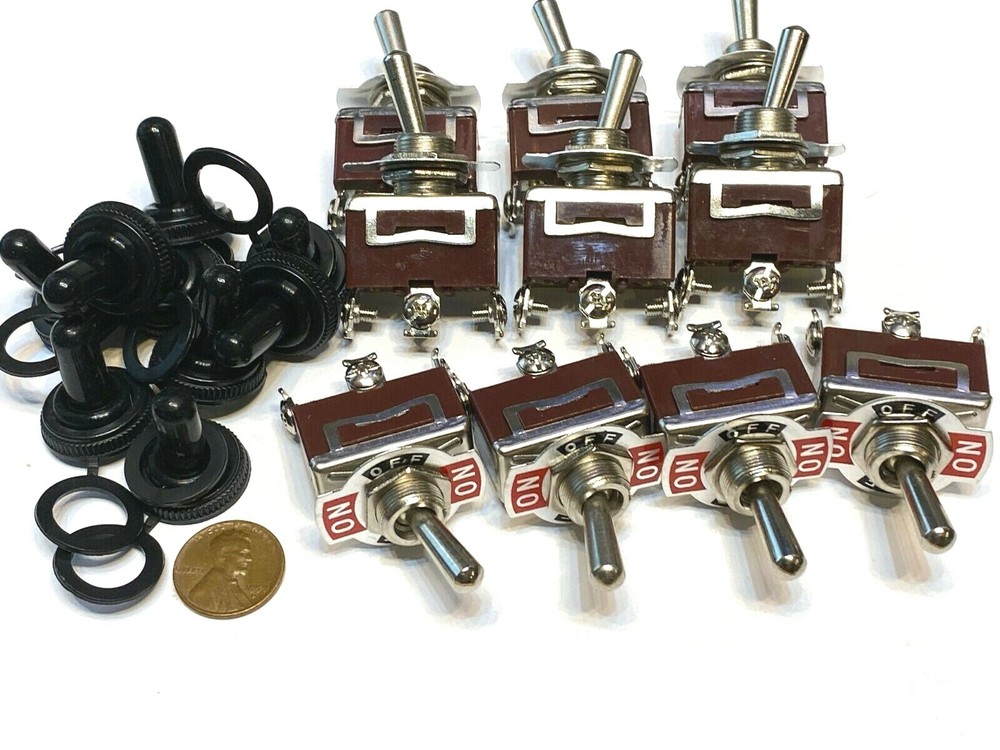 10 Pieces waterproof RED 3PIN Latching lock Toggle switch boot cap 12v 125v C41