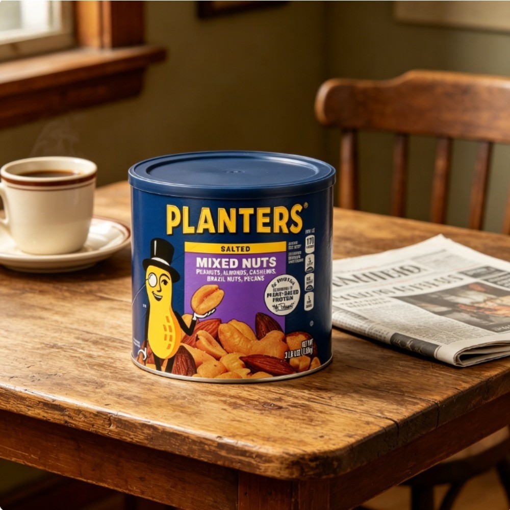 PLANTERS Plant Based Protein Salted Mixed Nuts Party Snacks 56 oz Single
