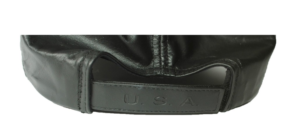 Genuine Leather Adjustable Solid USA Baseball Cap Hat Distressed Suede Leather