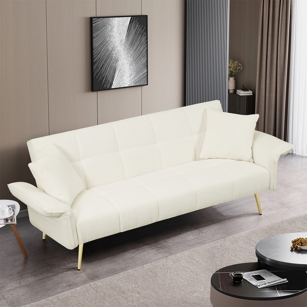 Convertible Sleeper Sofa Bed Couch Futon Sofa Bed Folding Recliner Sofa US
