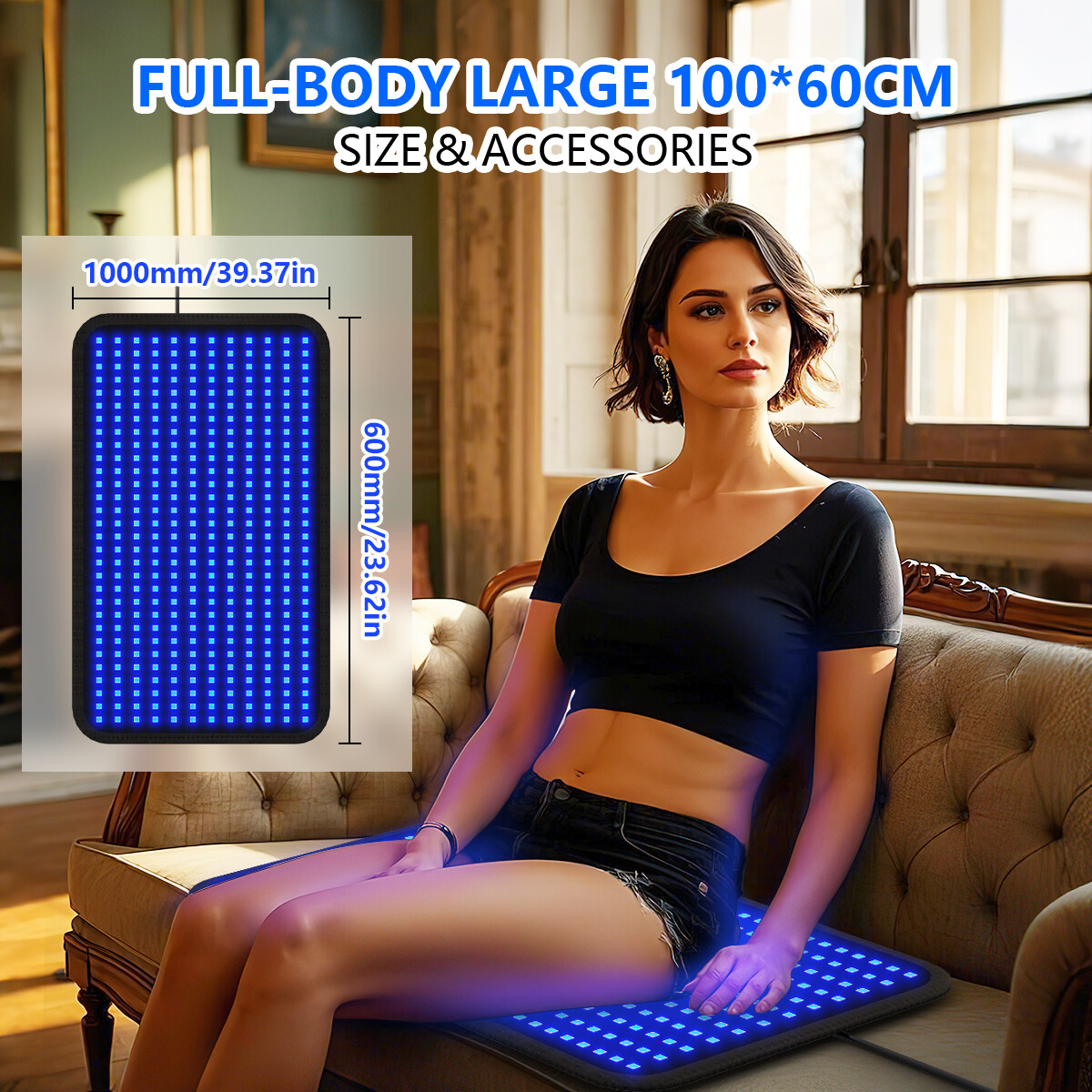 Solarium Tanning Mat Sunbed Self-Tanning Pad UV Free Body Sun-Kissed Glow Home