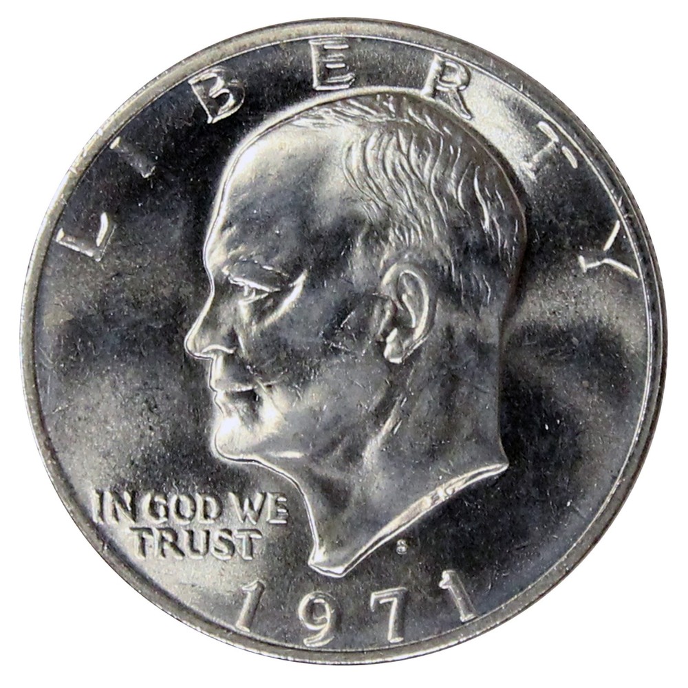 1971 S Eisenhower Dollar 40% Silver Gem BU