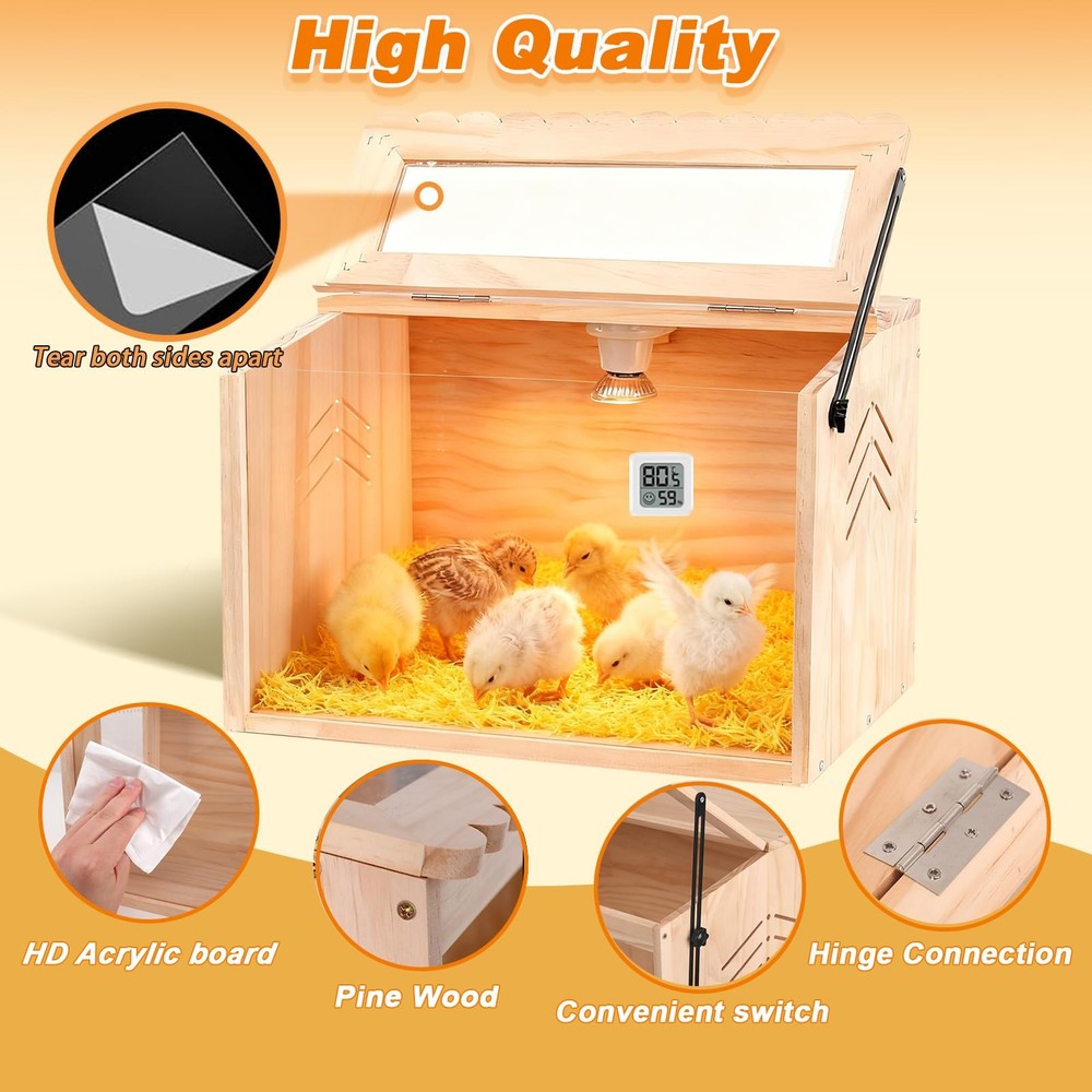 Chicken Brooder Box, Brooder Box for Chicks & Quail, Small Chicken Coop Quail...