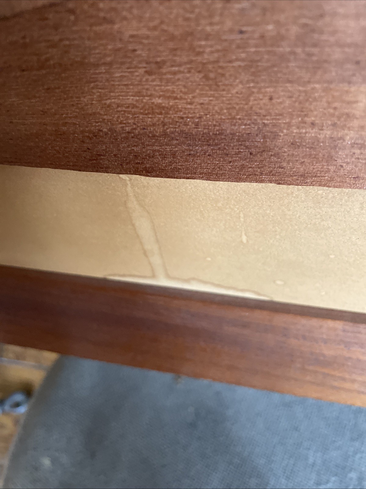 Vtg Mid Century Mel Quincy 62” Wood Original Veneer Signed Art Work Very Good