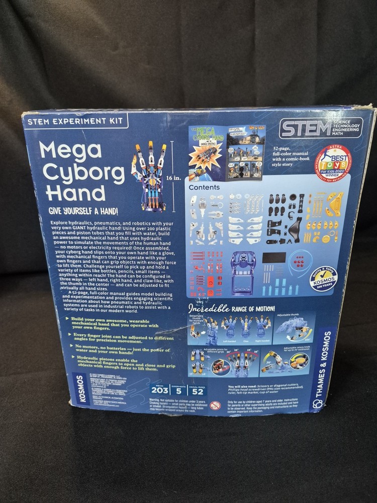 Thames & Kosmos Mega Cyborg Hand STEM Learning Kit Gripping Capabilities Toy
