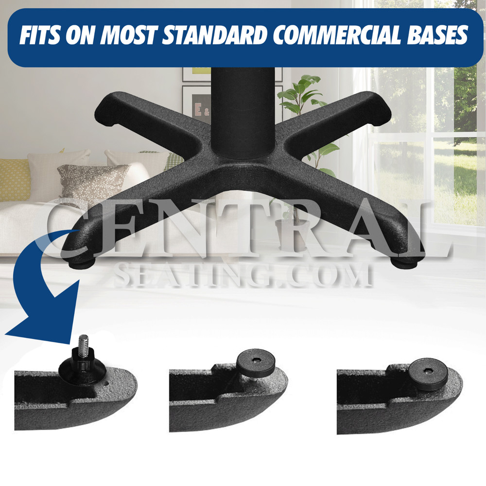 1.5"H Table Base Feet Leveler 48-Pack Black Plastic Stabilizer Wedges Leveling