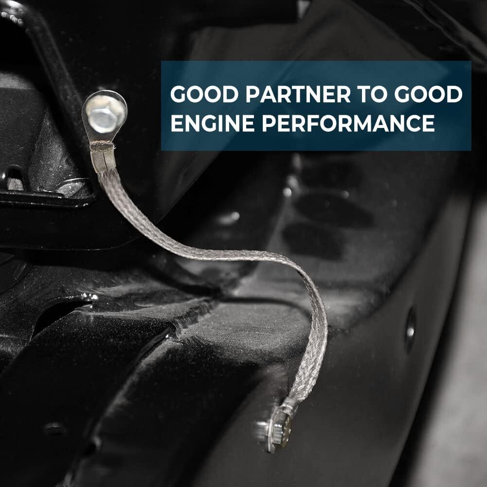 5× Braid Ground Strap Car Engine Ground Strap Cable Firewall Hood Wire End Ktis