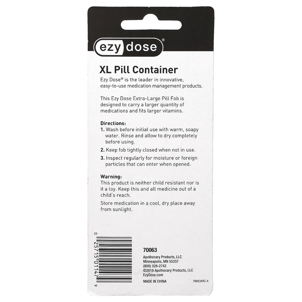 Pill Container, XL, 1 Count