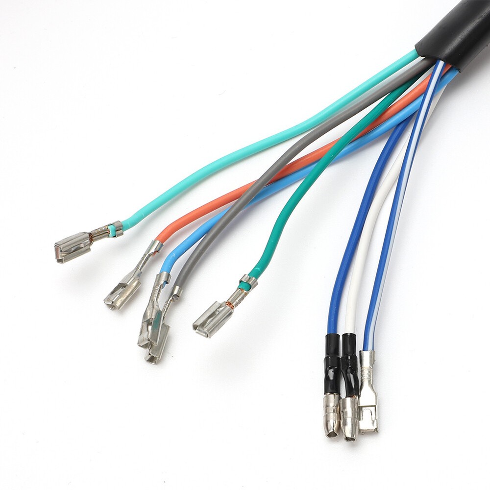 UNIVERSAL MOTORCYCLE INDICATORS WIRING LOOM HARNESS RELAY SWITCH KIT 4 X BLINKER