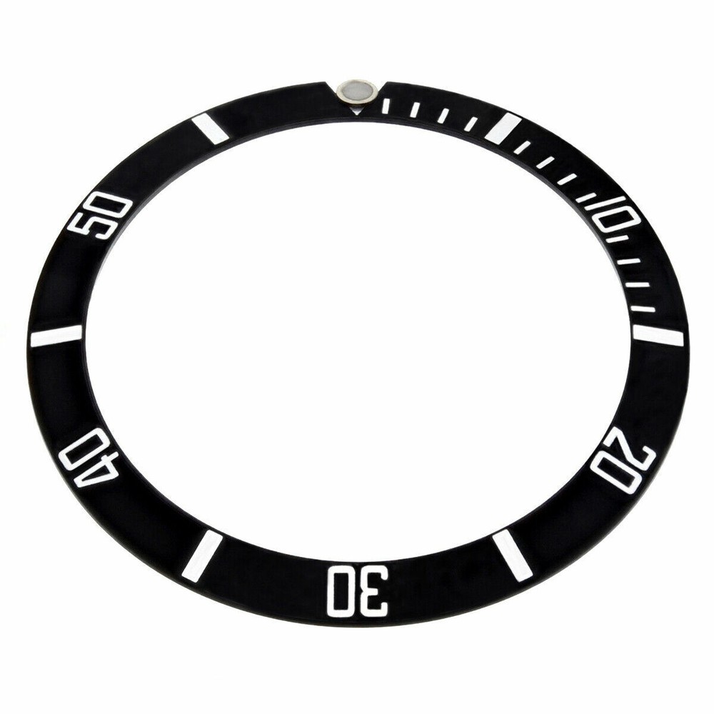 REPLACEMENT BEZEL INSERT BLACK FOR WATCH 37.60MM X 30.60MM