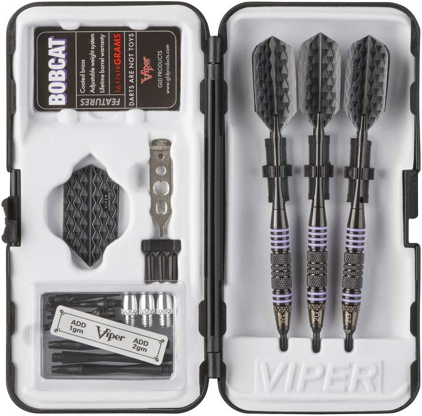 Bobcat Adjustable Weight Soft Tip Darts with Storage/Travel Case
