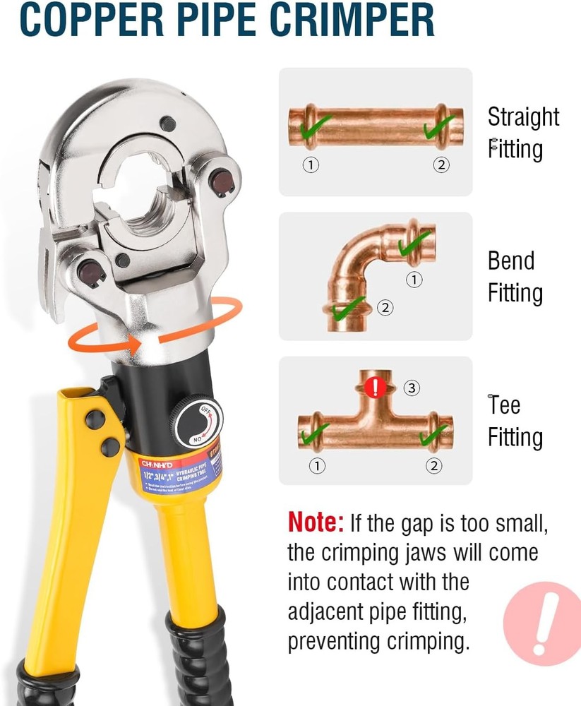 Hydraulic Copper Pipe Crimping Tool for Plumbing